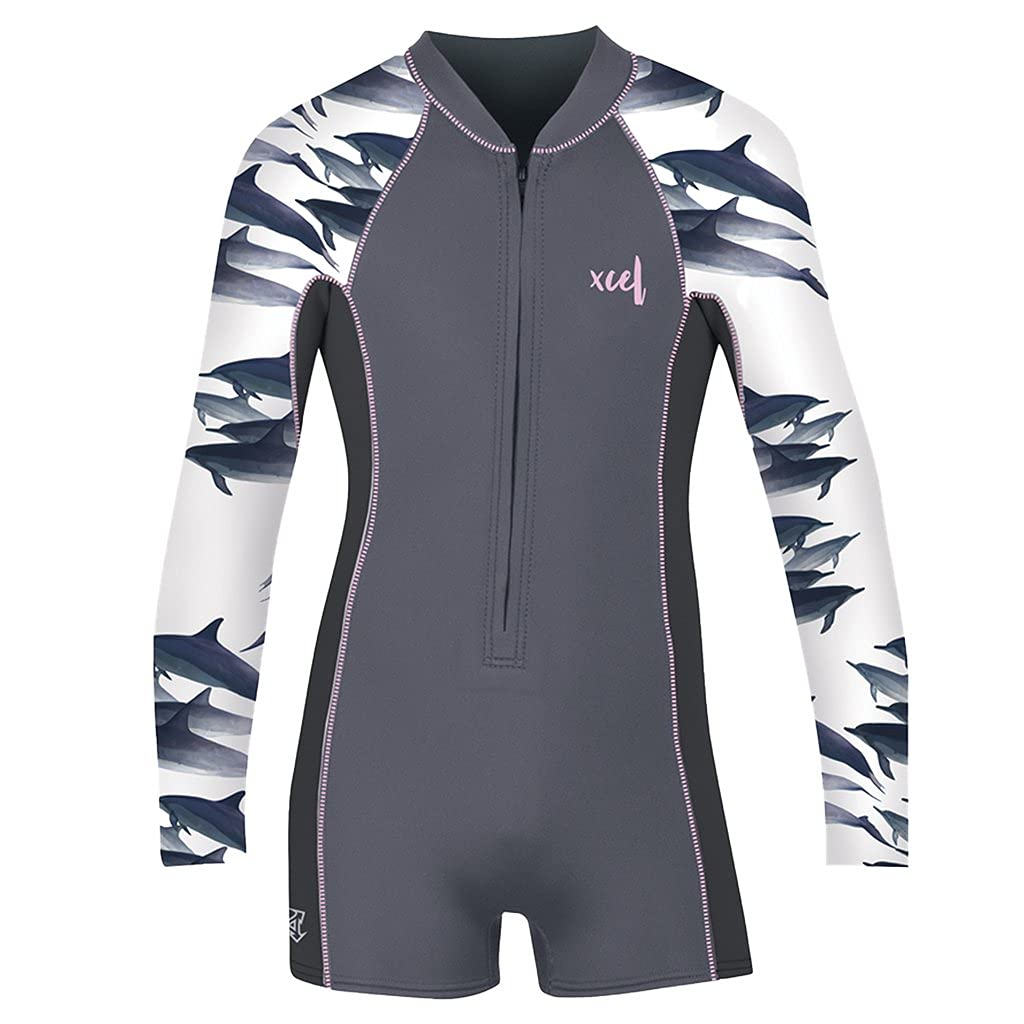 Xcel Axis Ocean Ramsey 2mm L/S Front Zip Girls Wetsuit